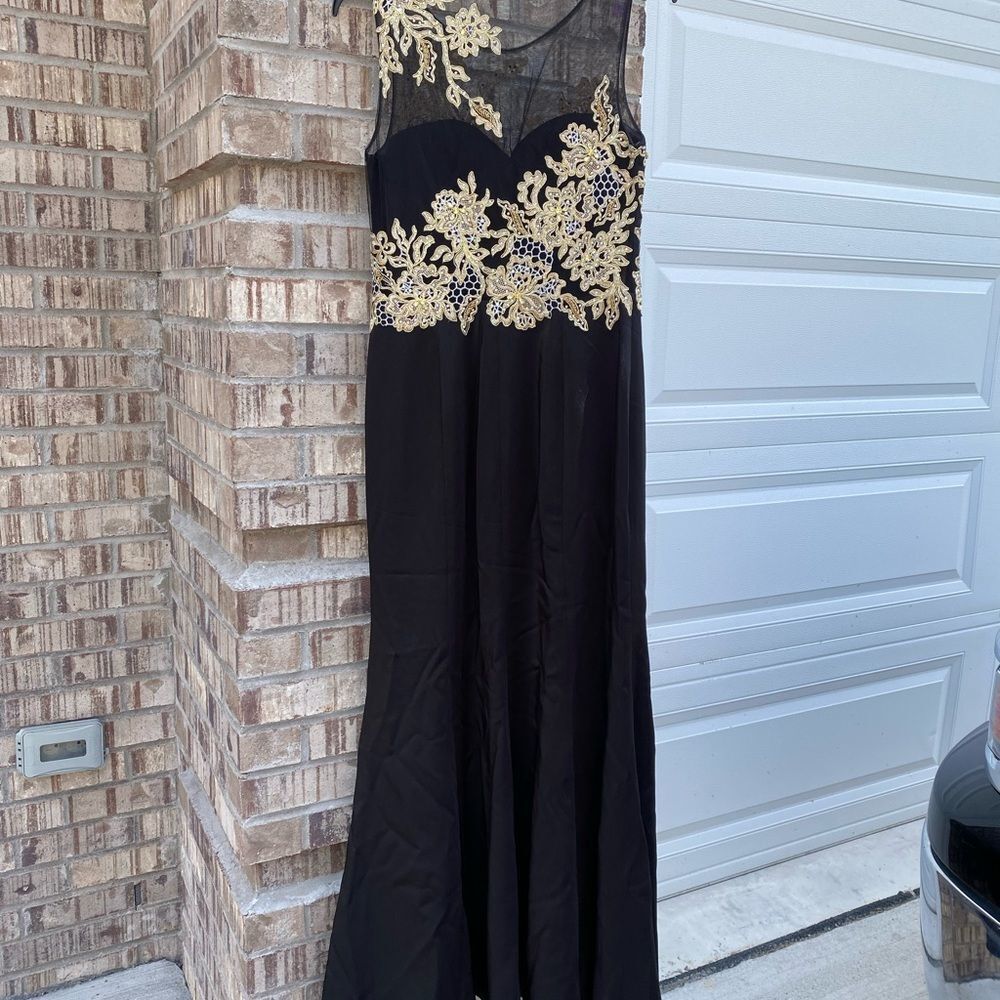Black and gold Prom dress